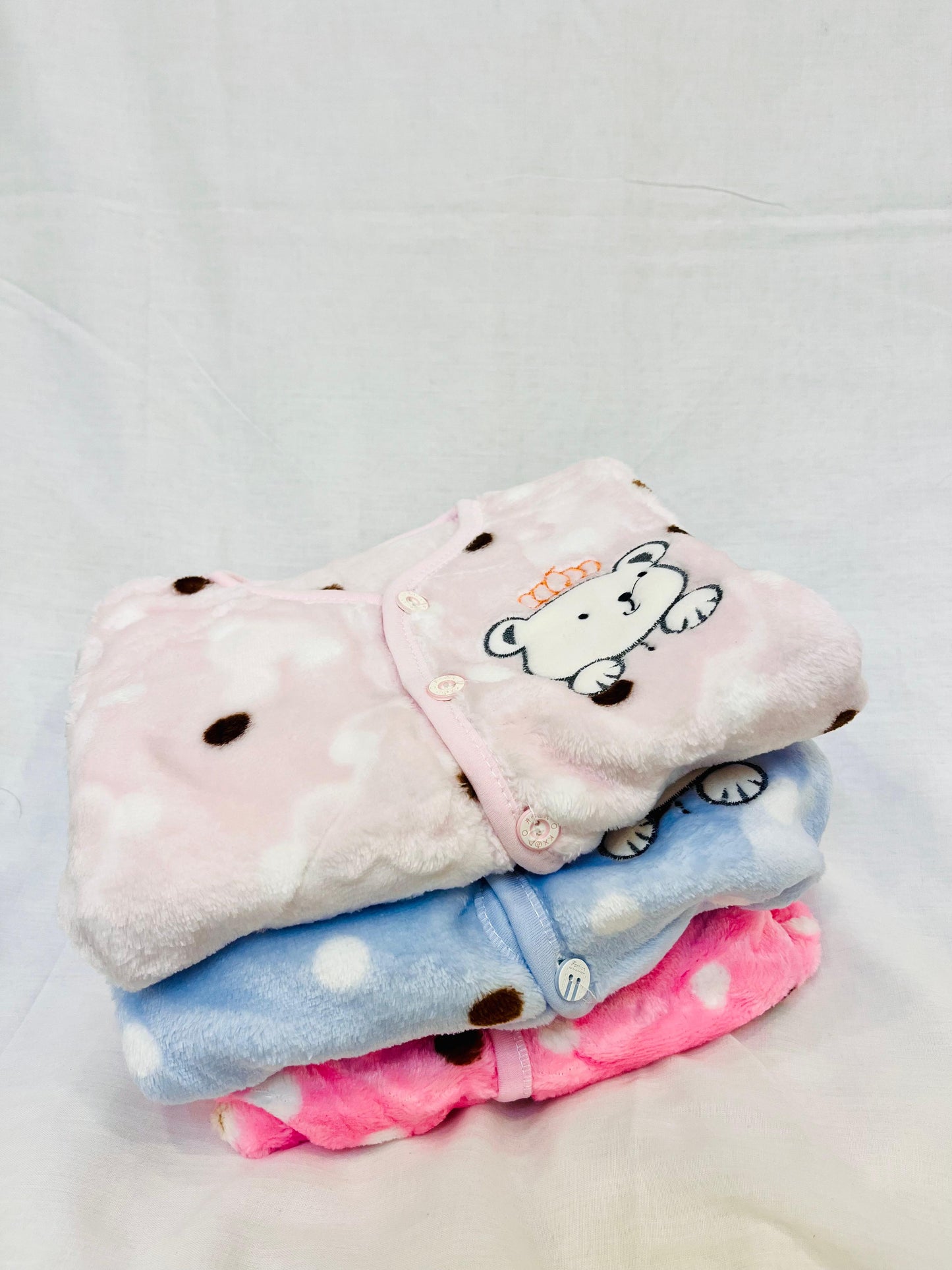 Soft Full Suit | Full Sleeve with Full Pants - Winter Suit | Pink Polka | 3 Months - 15 Months