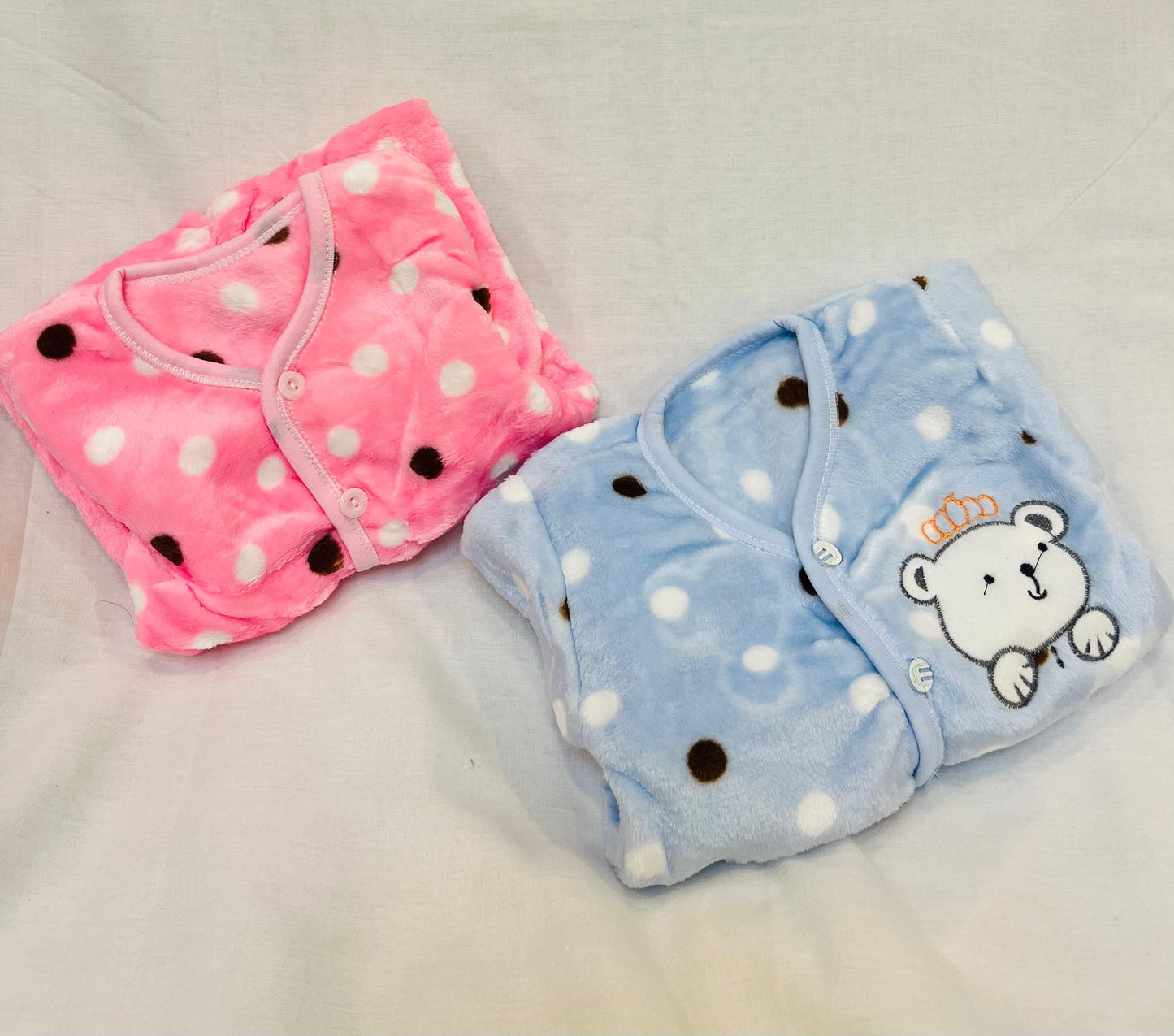Soft Full Suit | Full Sleeve with Full Pants - Winter Suit | Pink Polka | 3 Months - 15 Months