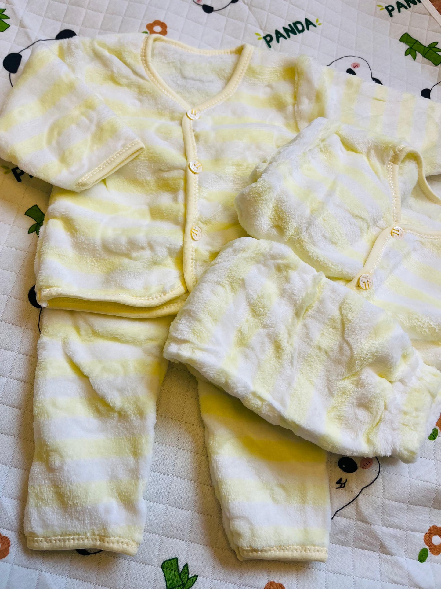 Soft Full Suit | Full Sleeve with Full Pants - Winter Suit | Yellow Stripes | 3 Months - 15 Months