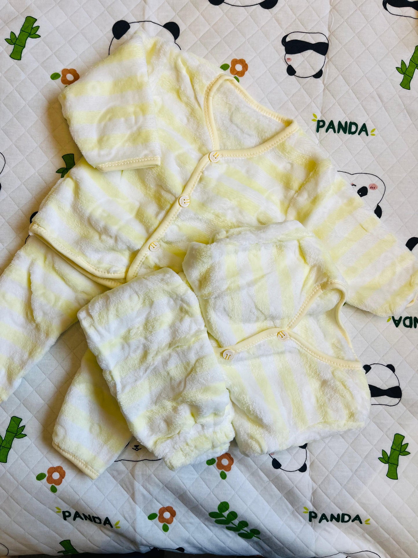 Soft Full Suit | Full Sleeve with Full Pants - Winter Suit | Yellow Stripes | 3 Months - 15 Months