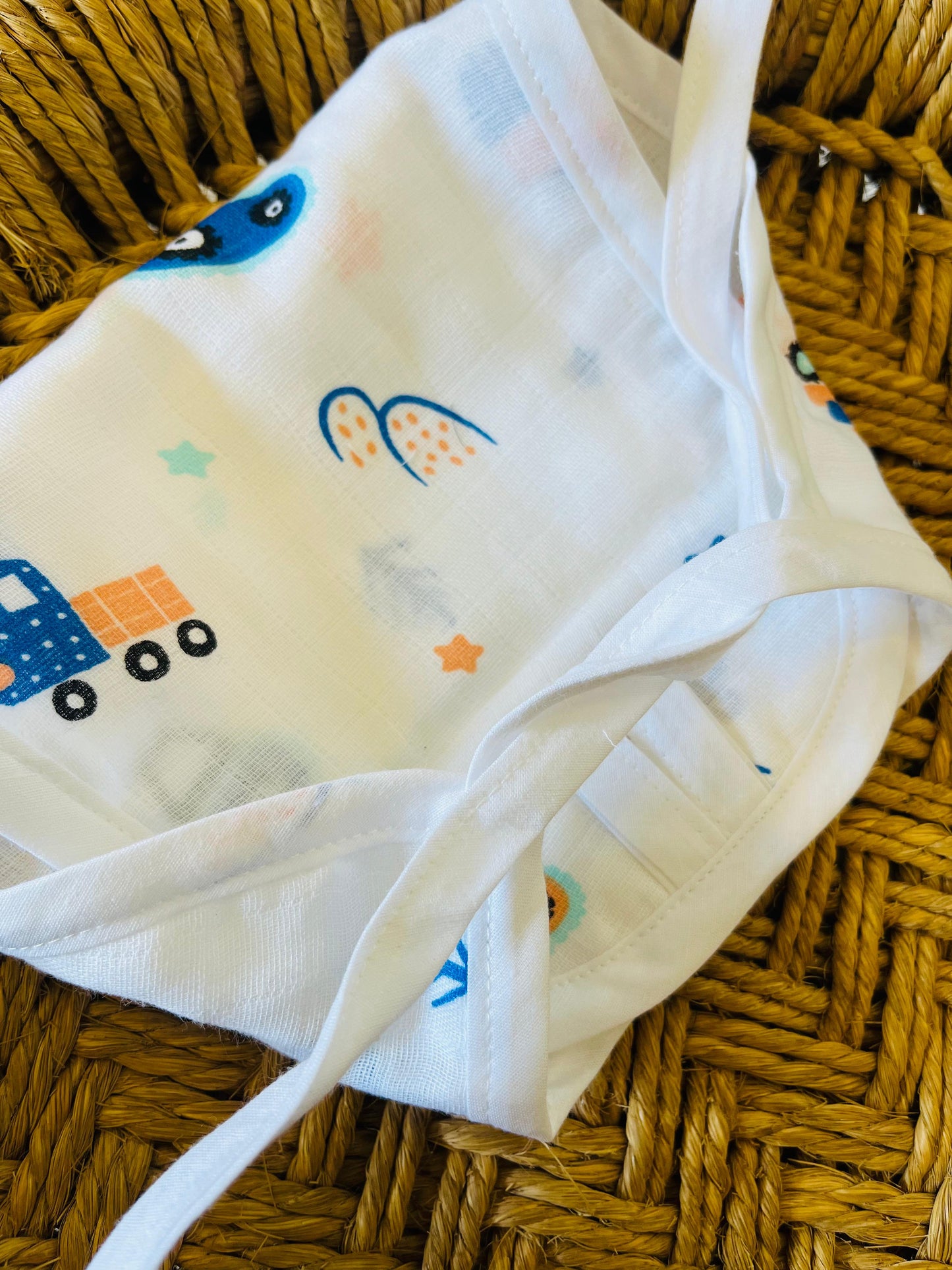 Muslin Langots - Set of 2 | Organic Muslin Cotton | Knot-Tie | With Thin Pad