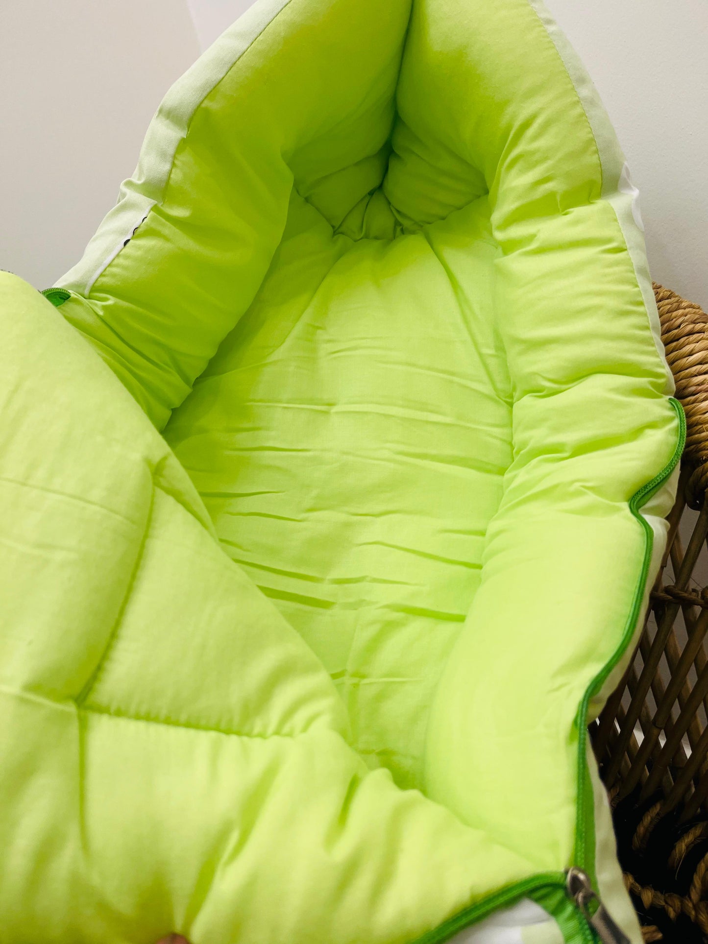 Baby carry Nest Bed | Panda Green | With Zip and Carrying Bag