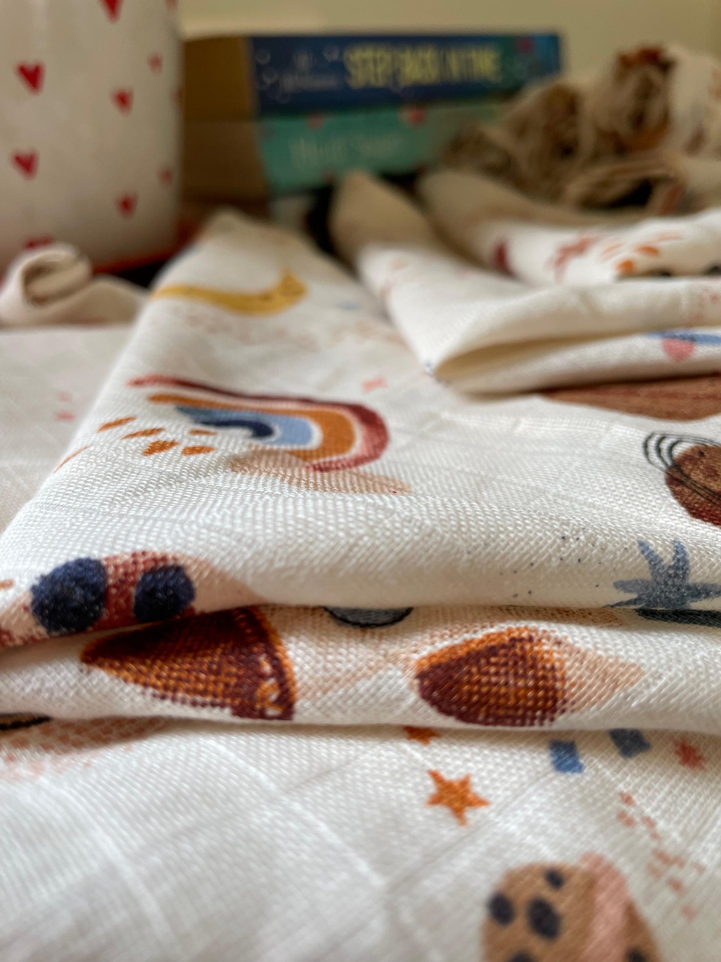 Organic Muslin Cotton Baby Towel | Small | 40 x 40 Cms | Set of 4