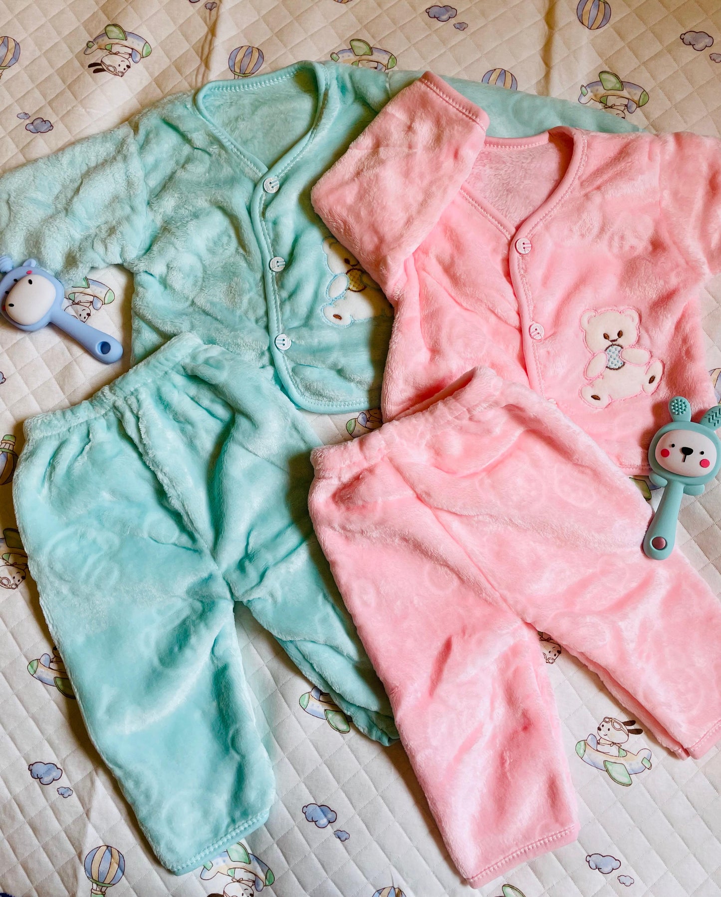 Soft Full Suit | Full Sleeve with Full Pants - Winter Suit | Soft Pink | 3 Months - 15 Months