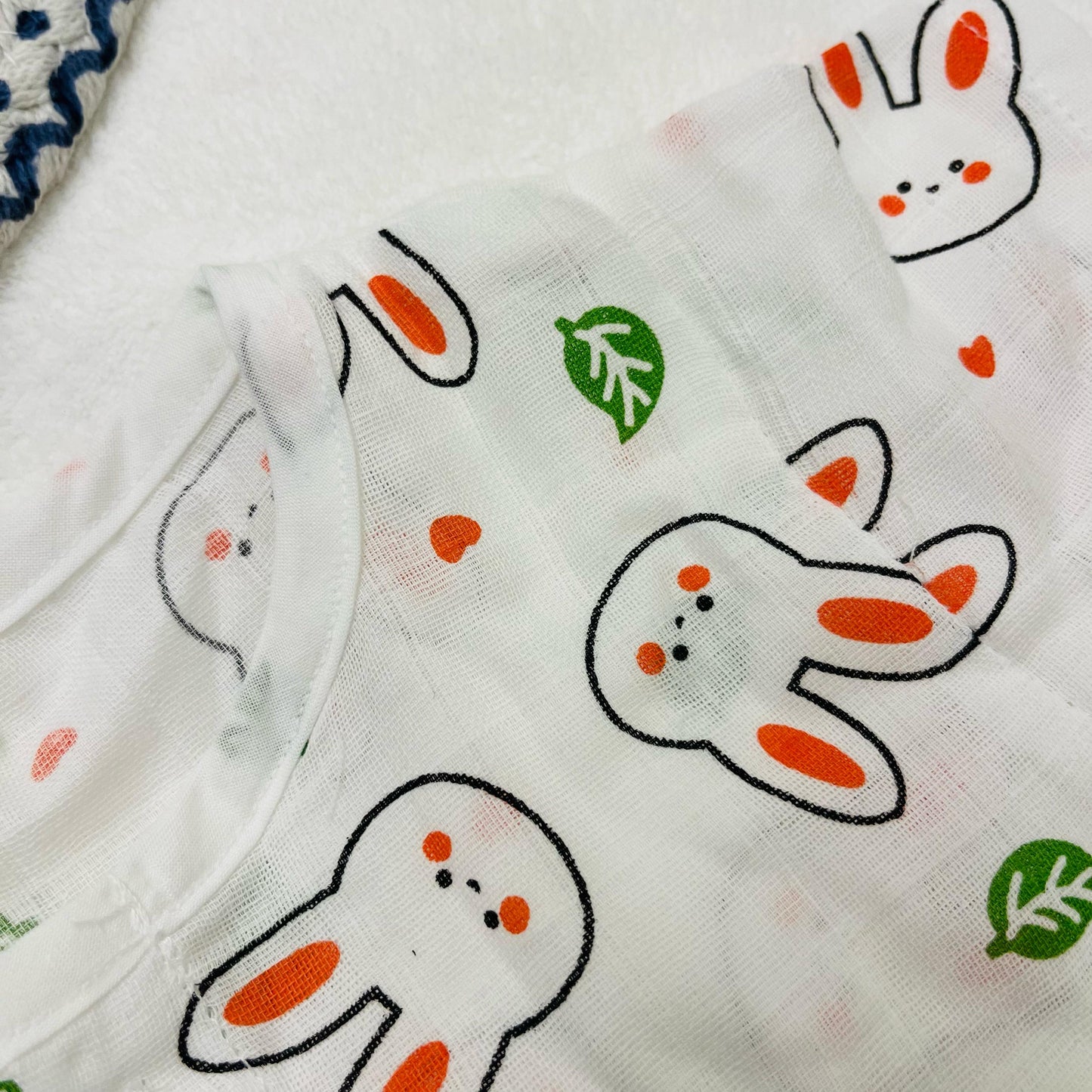 Pure Muslin Co-Ord Set | Button Shirt with Elastic Shorts | Pure Muslin | Miffy Carrots