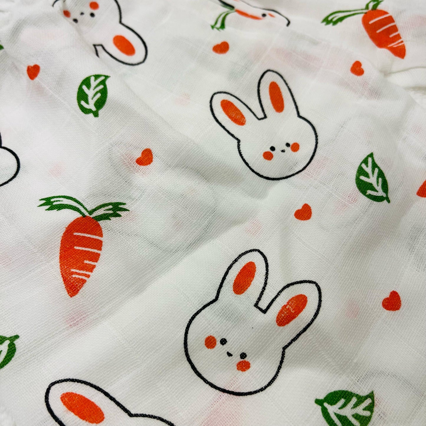 Pure Muslin Co-Ord Set | Button Shirt with Elastic Shorts | Pure Muslin | Miffy Carrots