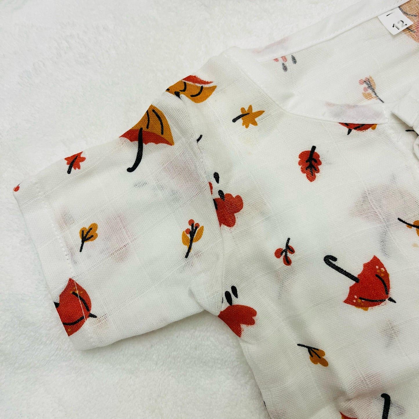 Pure Muslin Co-Ord Set | 6 Months - 24 Months | Pure Muslin | Umbrella & Rain | Unisex