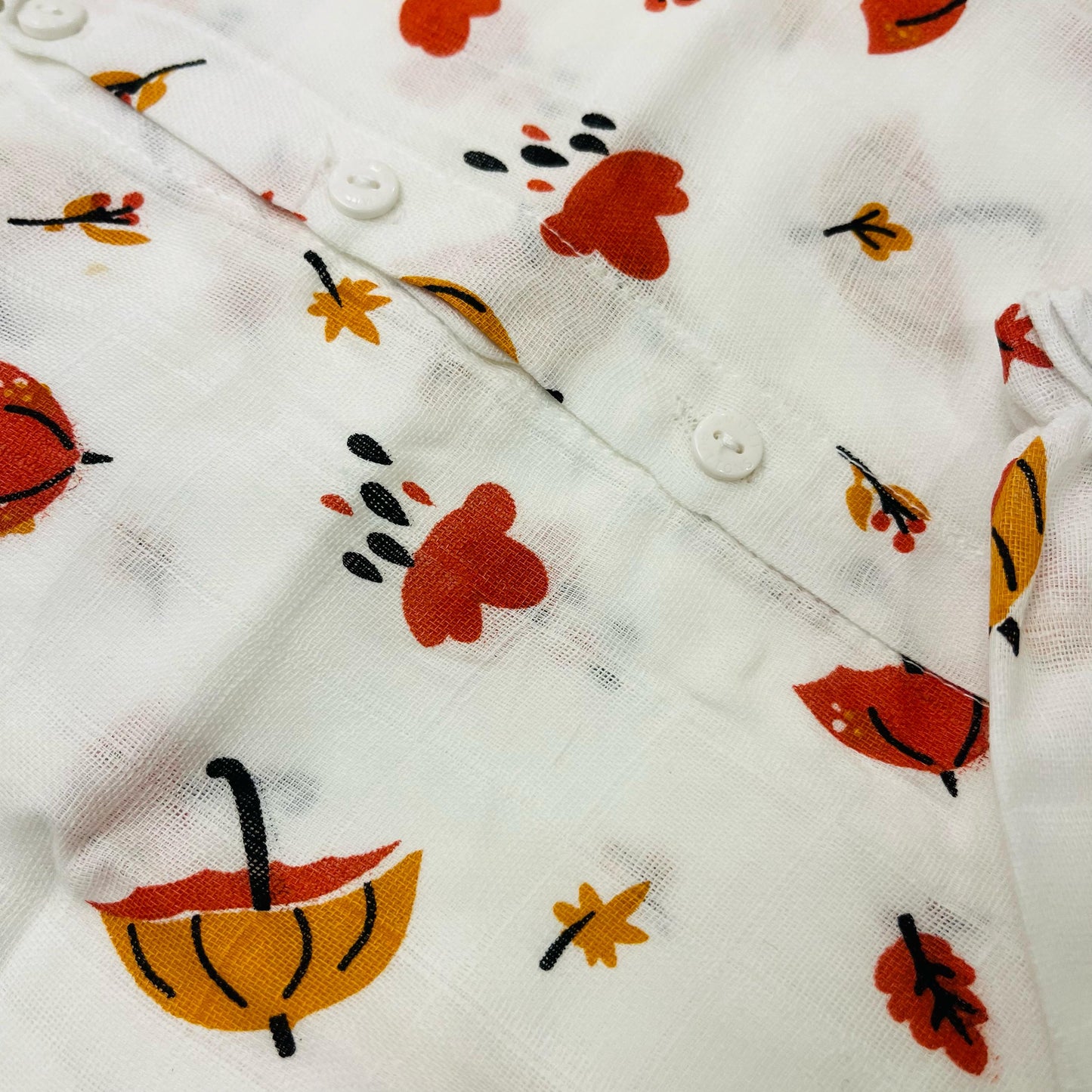 Pure Muslin Co-Ord Set | 6 Months - 24 Months | Pure Muslin | Umbrella & Rain | Unisex