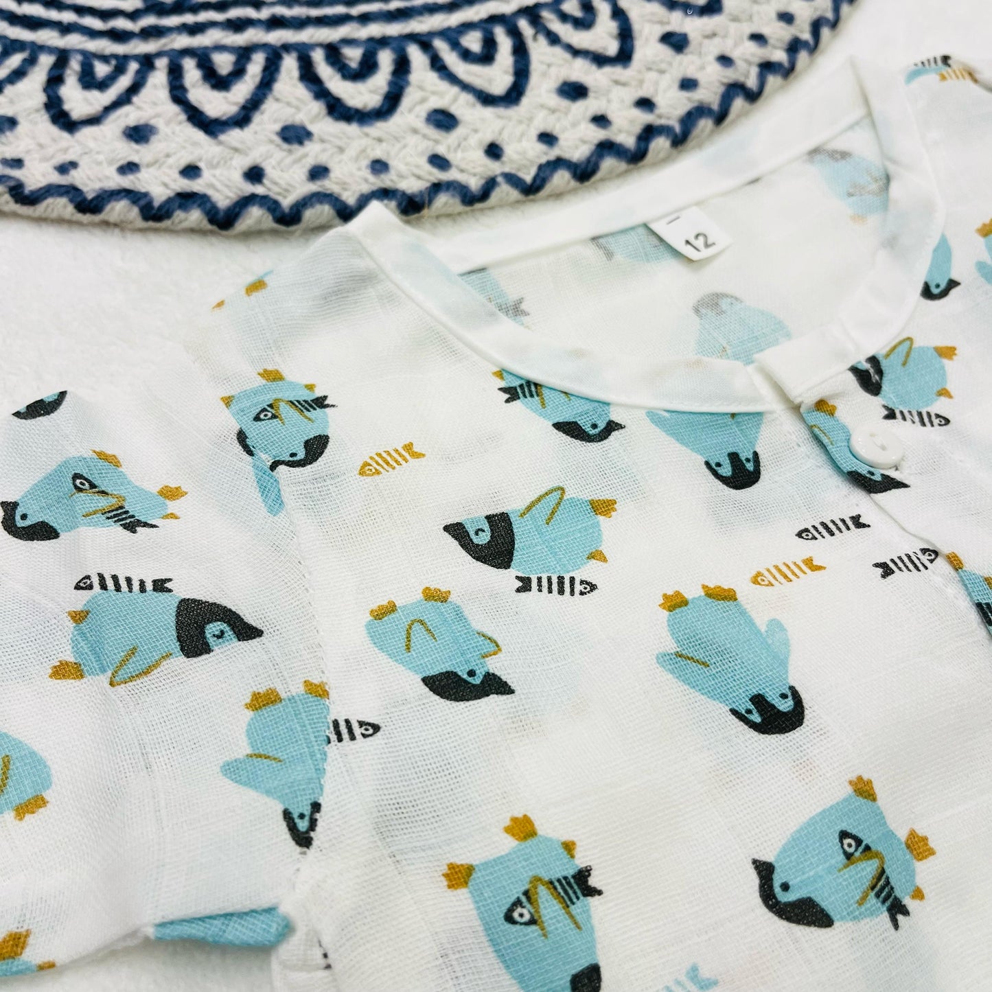 Pure Muslin Co-Ord Set | 6 Months - 24 Months | Pure Muslin | Penguin & Fish| Unisex