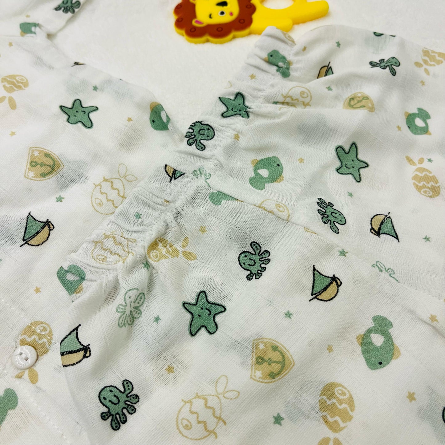 Pure Muslin Co-Ord Set | 6 Months - 24 Months | Pure Muslin | Starfish & Boats