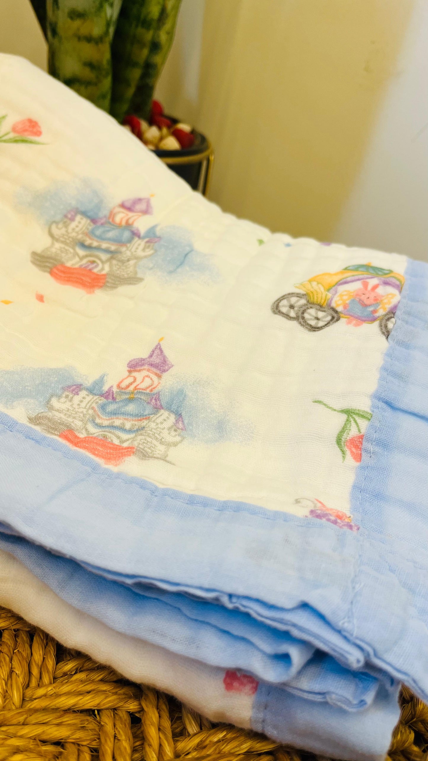 Baby Blanket | Organic Muslin Cotton - 6 Layered | Castle and Cart