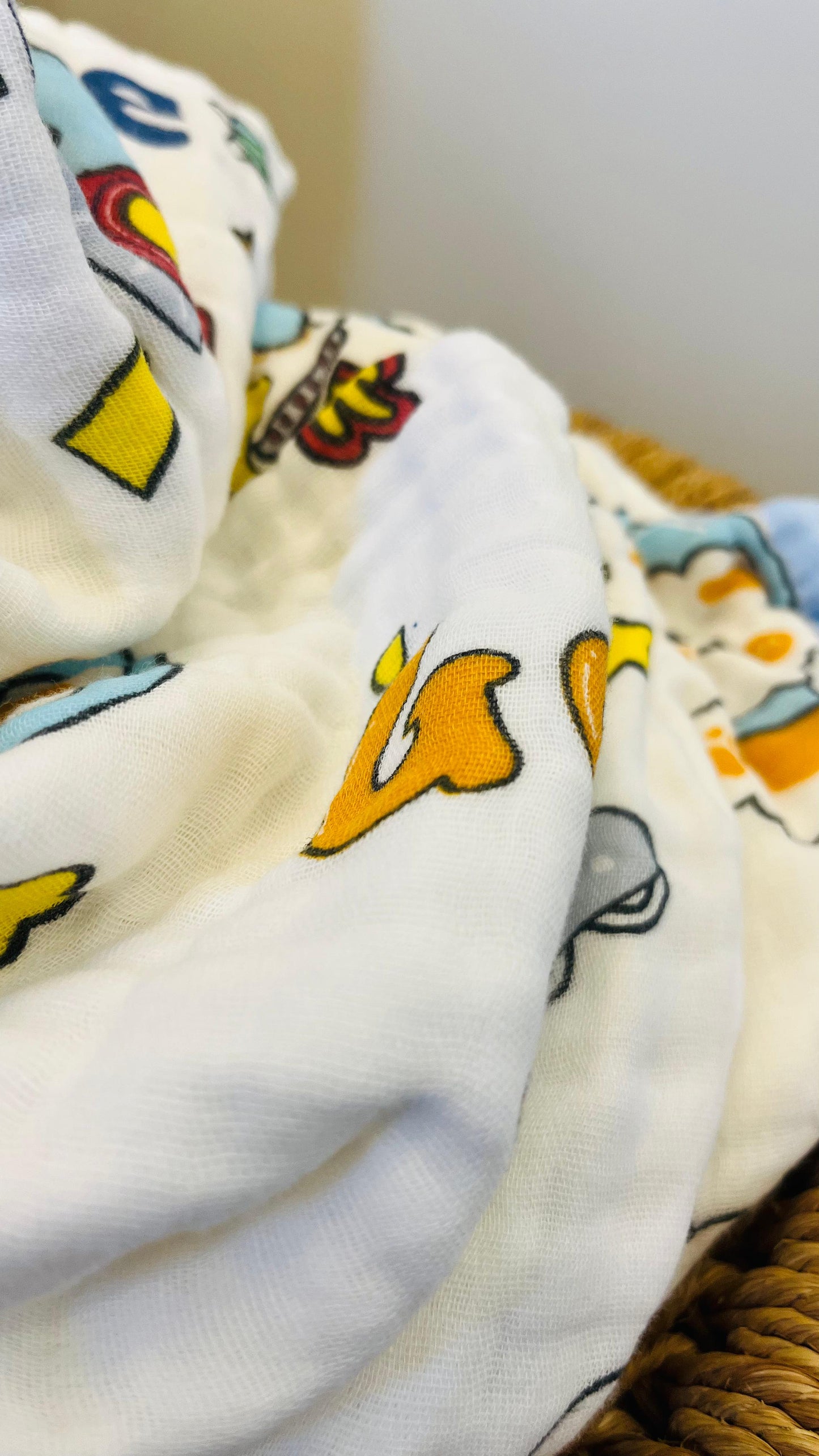 Baby Blanket | Organic Muslin Cotton - 6 -Layered | Space Kitty