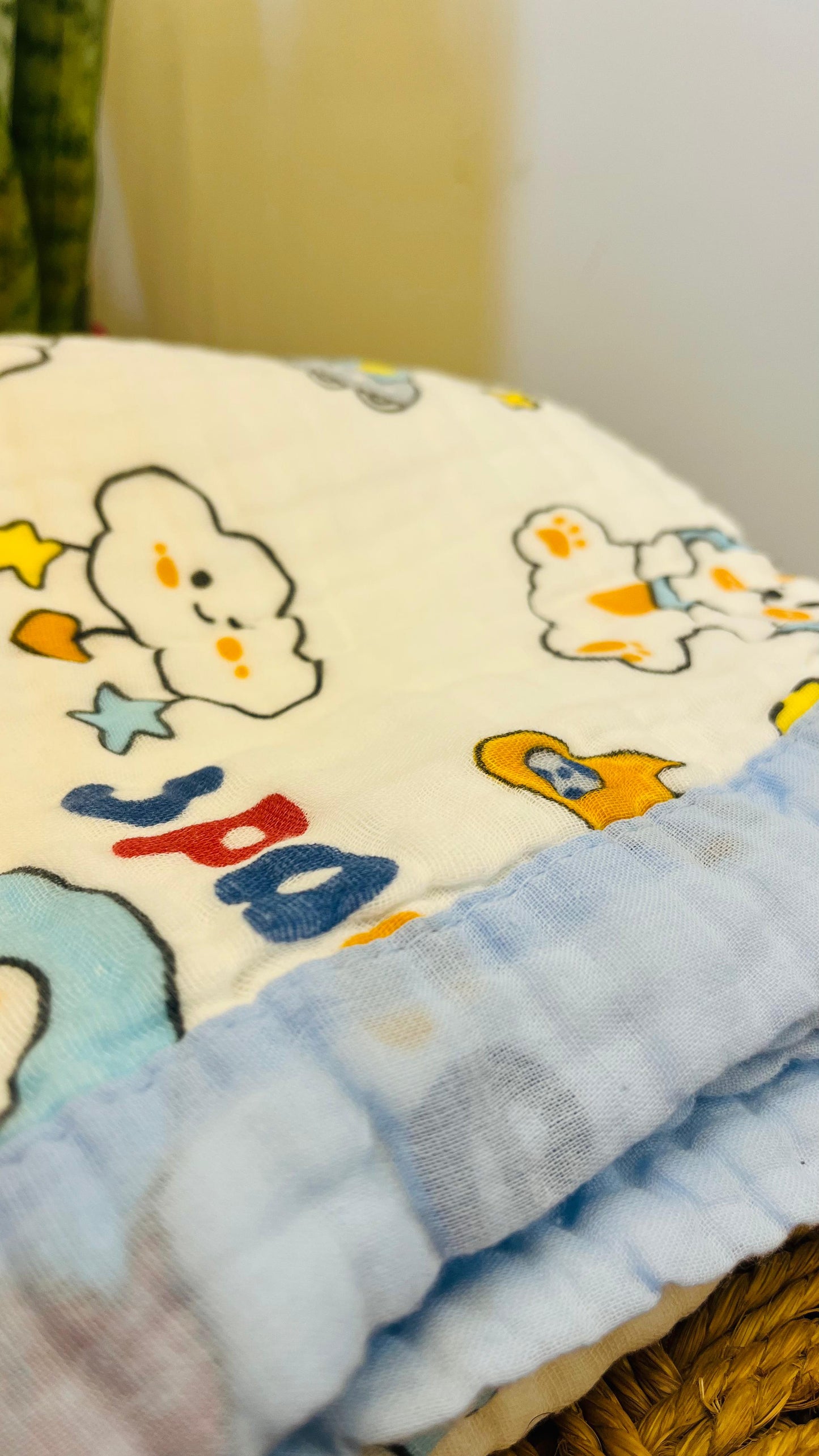 Baby Blanket | Organic Muslin Cotton - 6 -Layered | Space Kitty