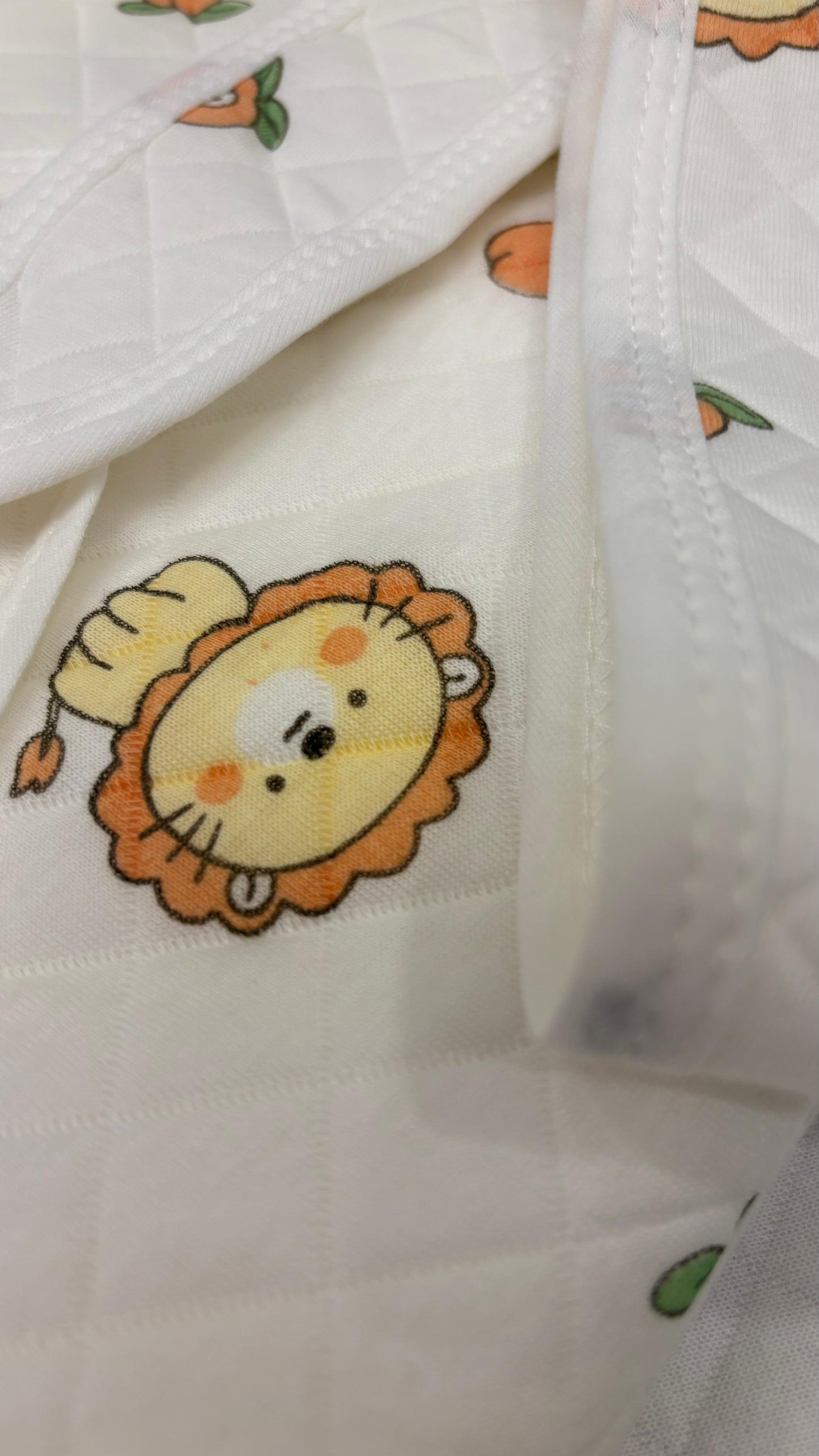 Eco - Muslin Cotton Hooded Blanket cum Towel | Baby Lion | (0 Months to 30 Months)