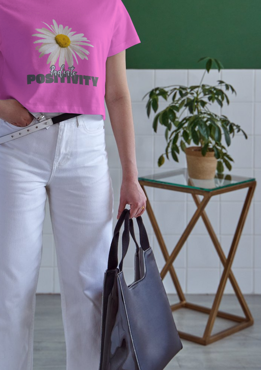 Women Cotton T-Shirt - Radiate Positivity