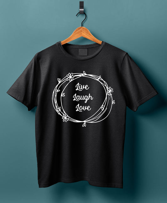 Women Cotton T-Shirt - Live Laugh Love