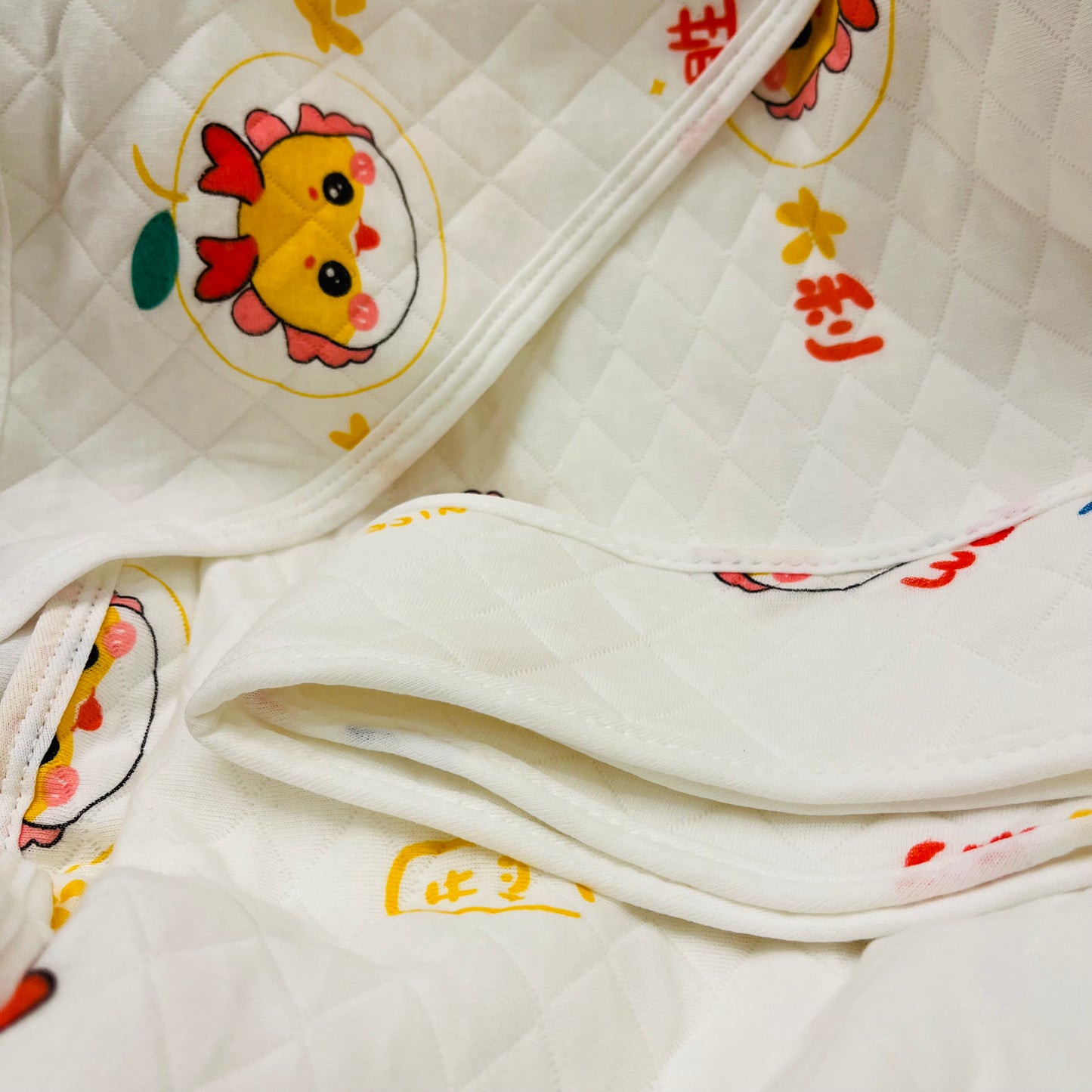 Eco - Muslin Cotton Hooded Blanket cum Towel | Miffy Bear & Japanese | (0 Months to 30 Months)