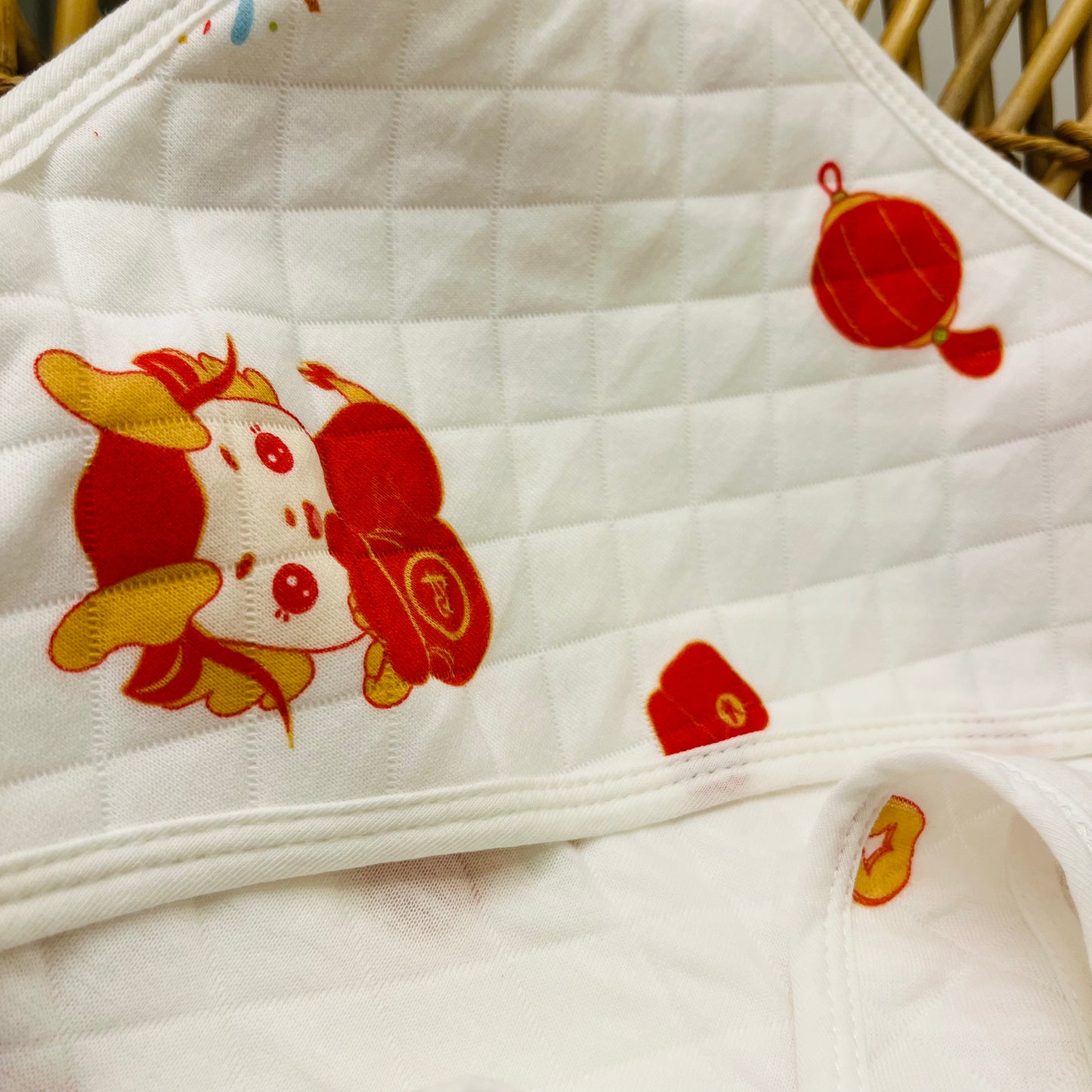 Eco - Muslin Cotton Hooded Blanket cum Towel | Miffy Bear & Japanese | (0 Months to 30 Months)