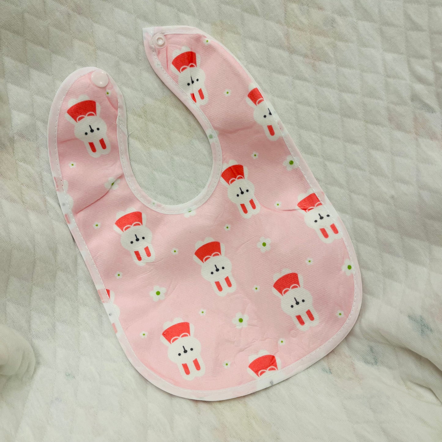 Cotton Washable Baby Bibs | Set of 3 | Waterproof Layer | Easy wear Buttons