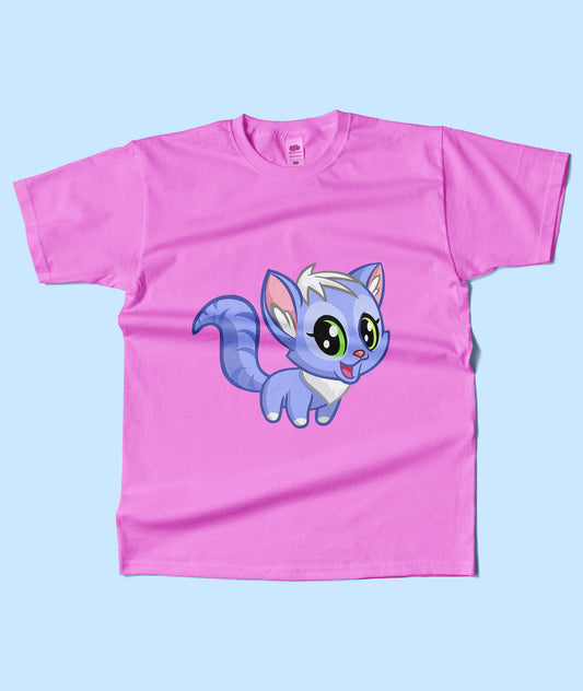Kids T-Shirt - Blue Cat (Unisex)