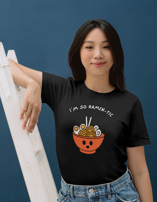 Women Cotton T-Shirt - Ramen-tic