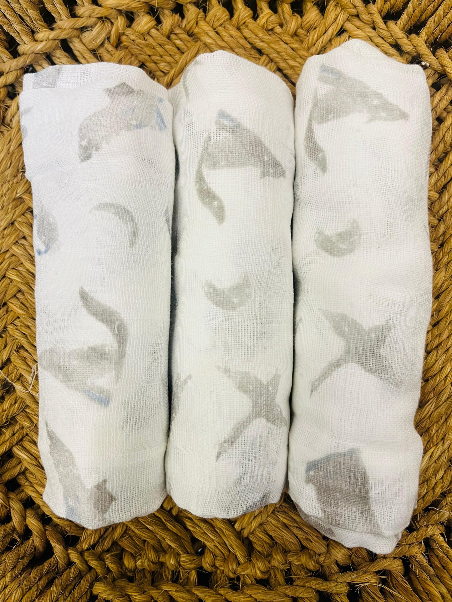Organic Muslin Cotton Baby Towel | Wolf and Bird - Set of 2
