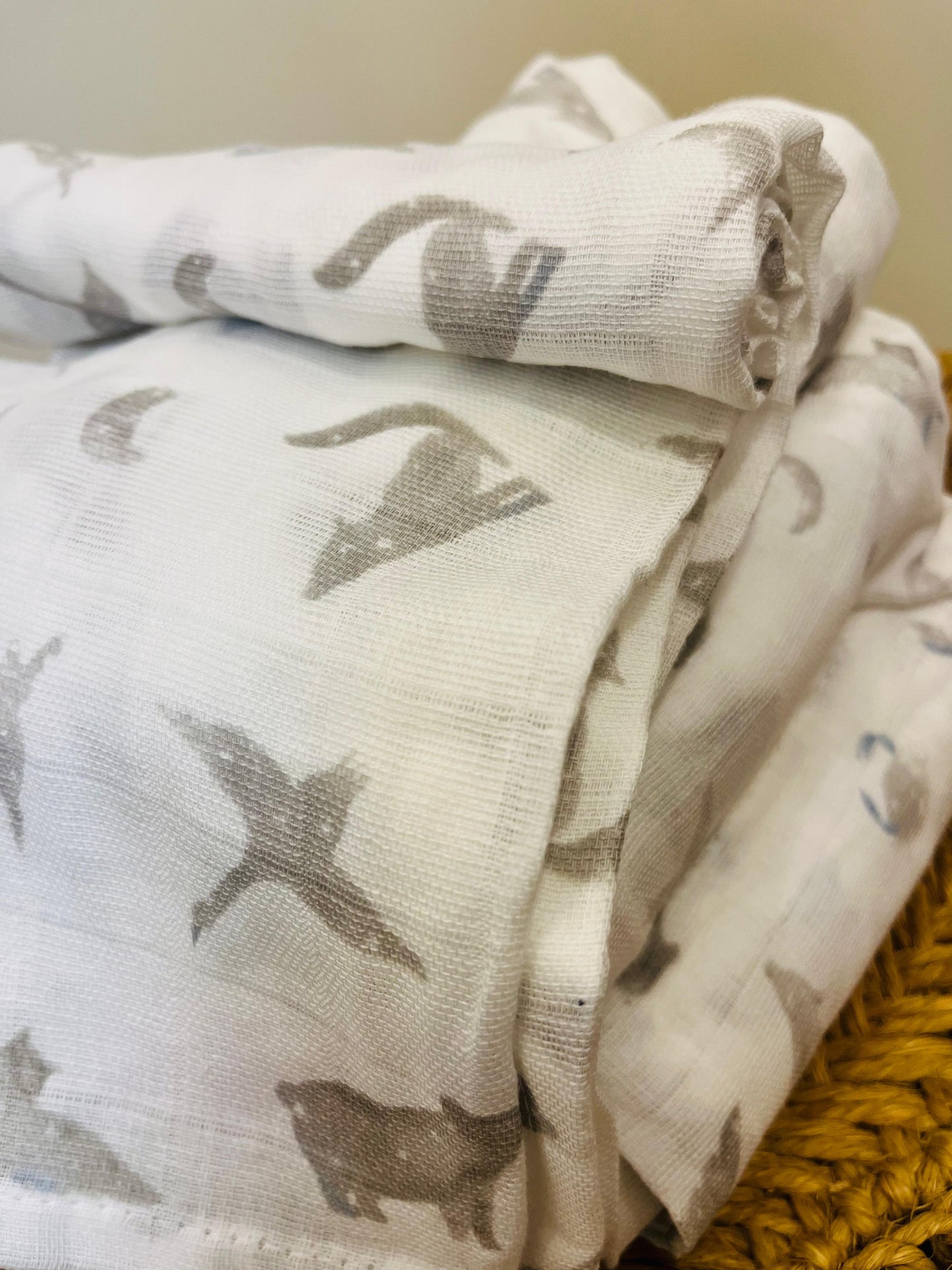 Organic Muslin Cotton Baby Towel | Wolf and Bird - Set of 2