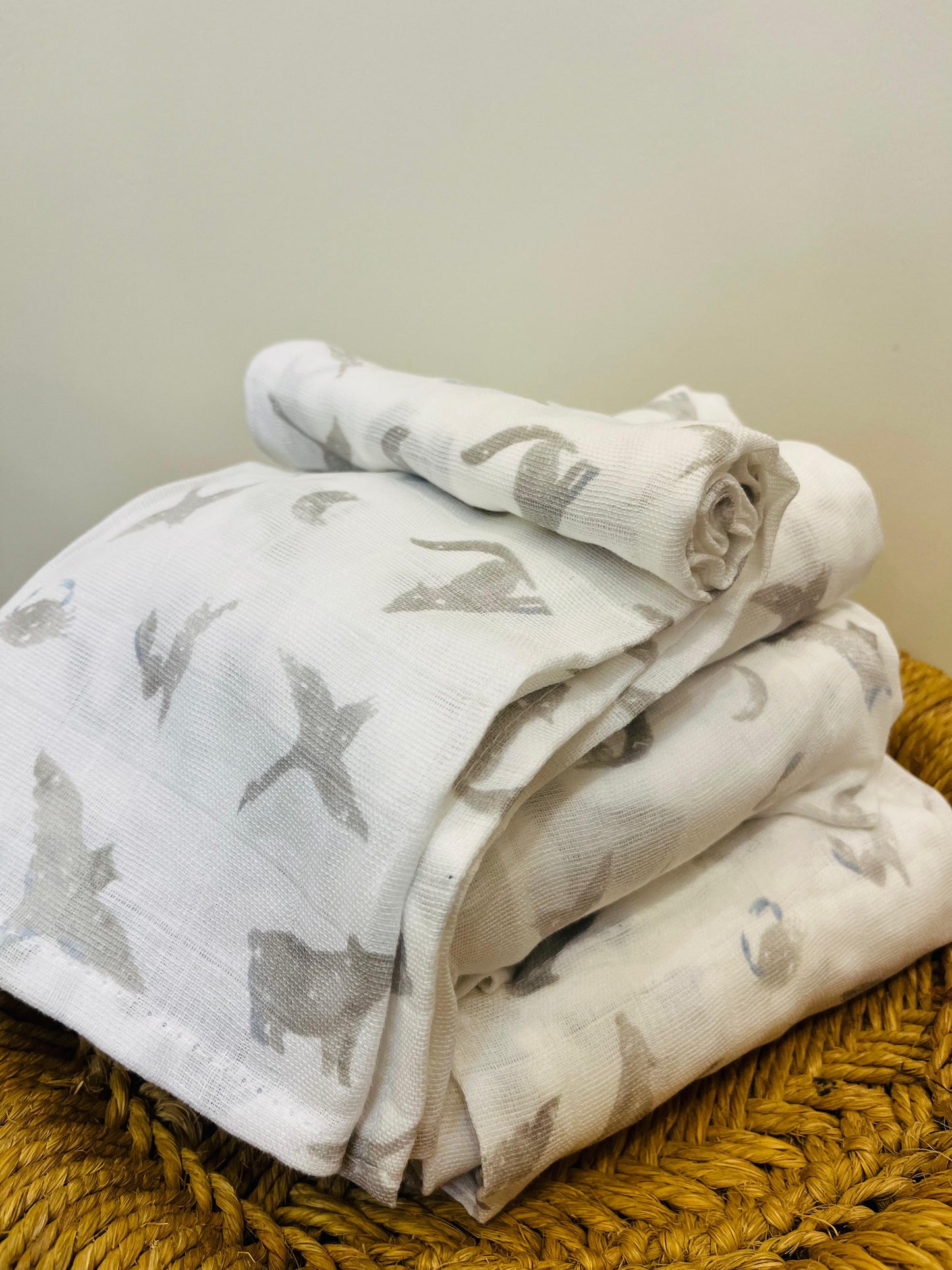 Organic Muslin Cotton Baby Towel | Wolf and Bird - Set of 2