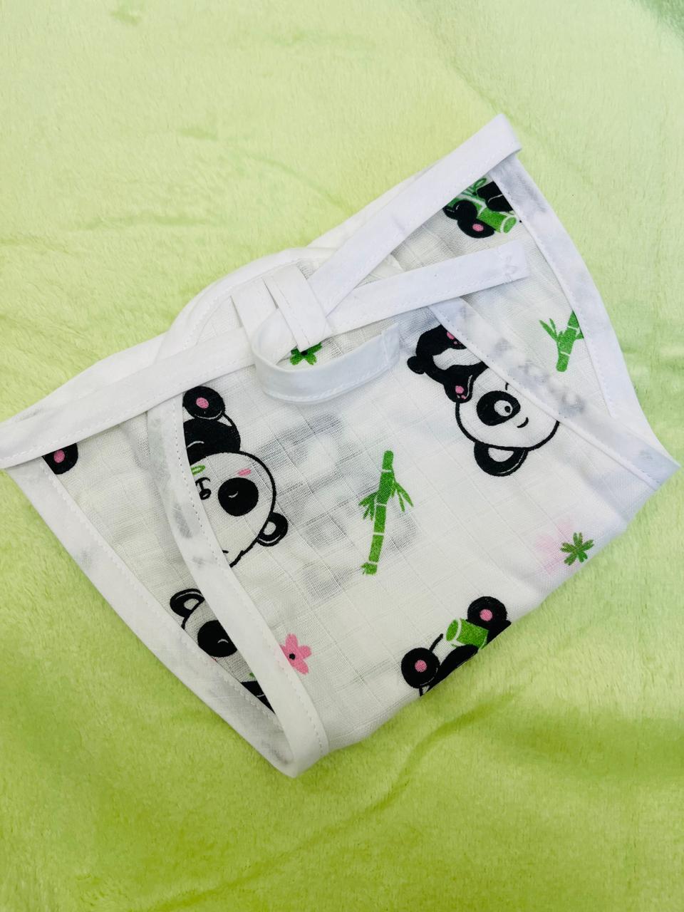 Muslin Langots - Set of 2 | Organic Muslin Cotton | Knot-Tie |  With Thin Pad