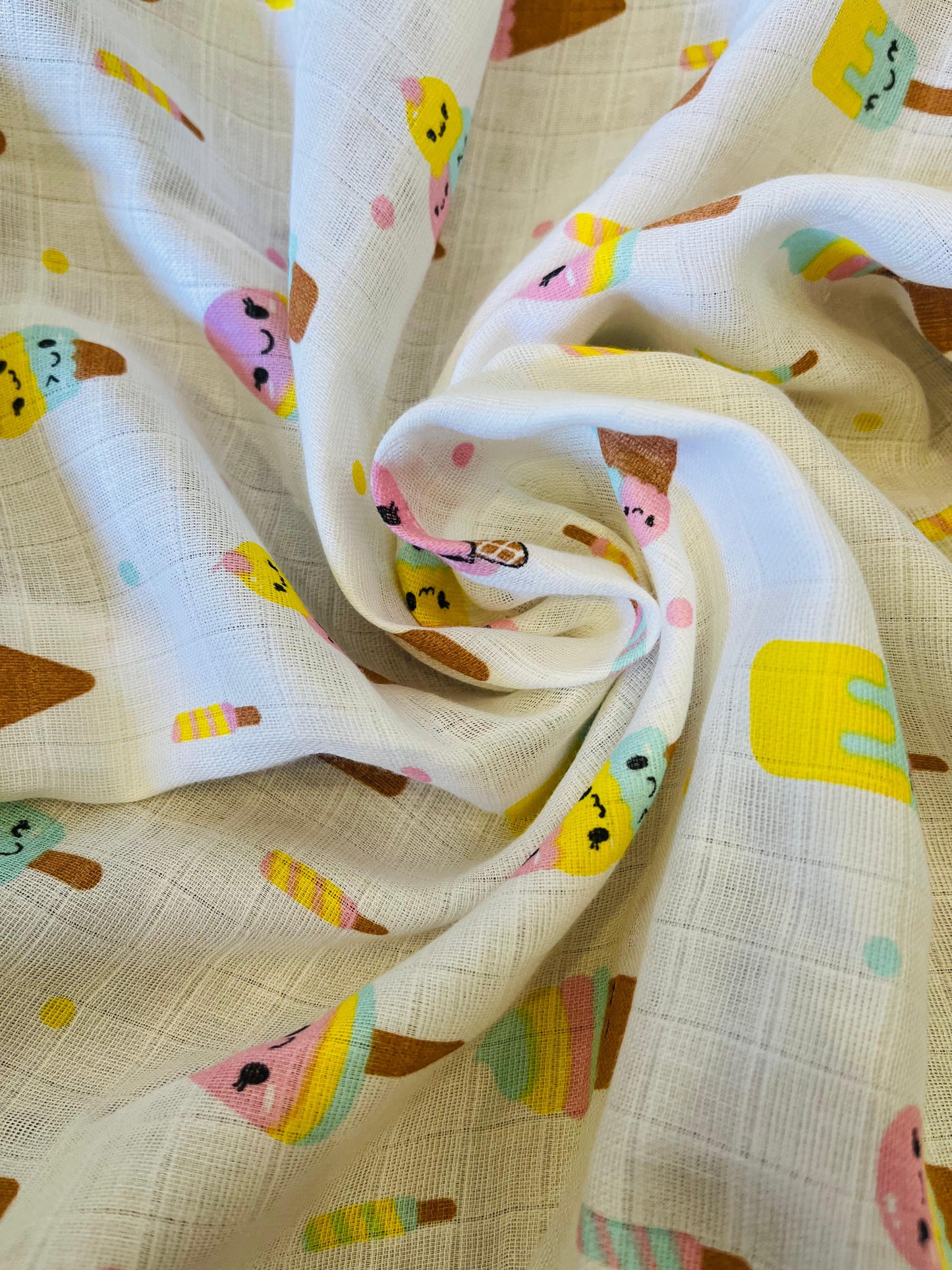 Organic Muslin Cotton Baby Towel | Set of 6  - 90 x 45 Cms