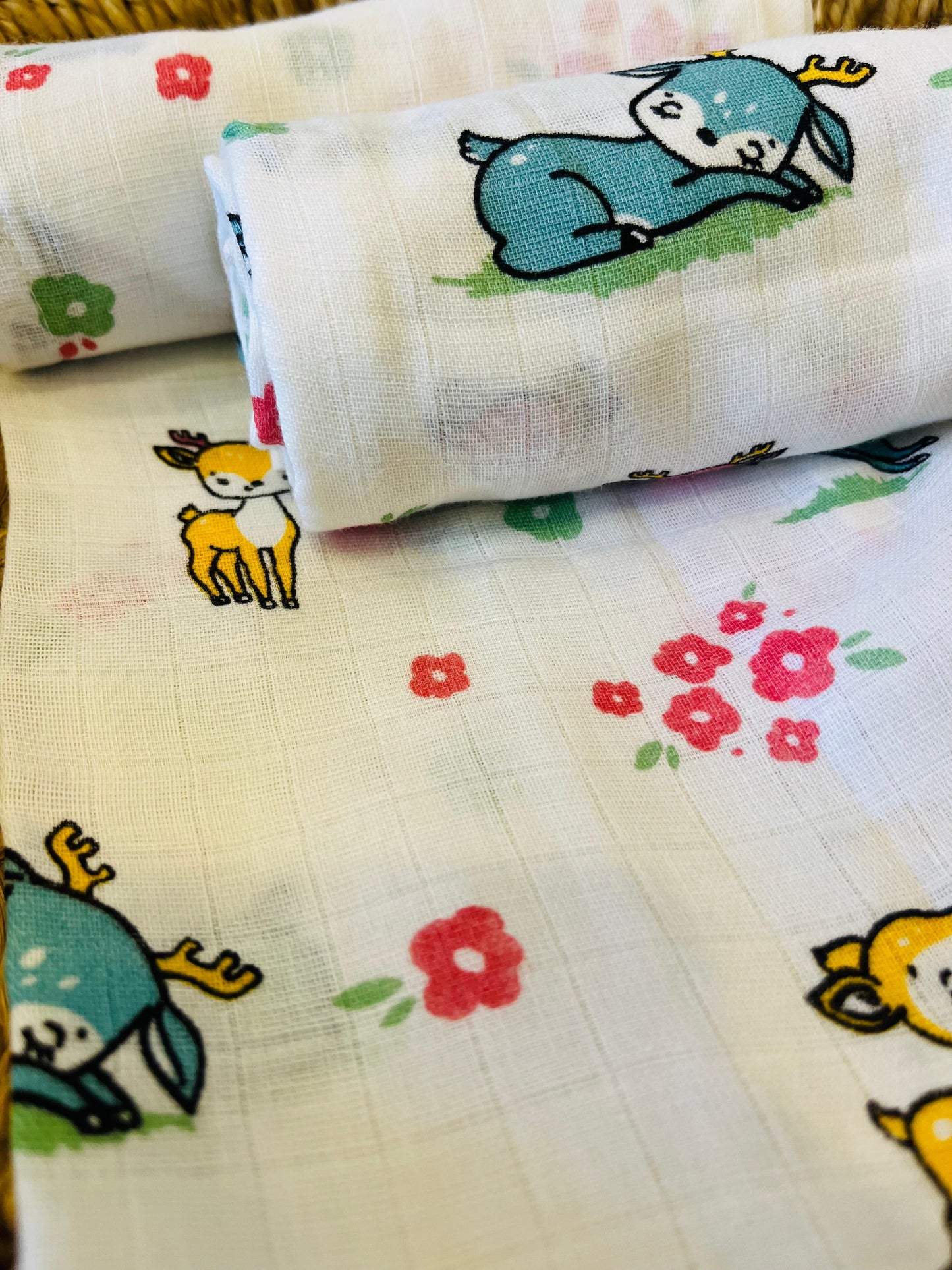 Organic Muslin Cotton Baby Towel | Set of 6  - 90 x 45 Cms