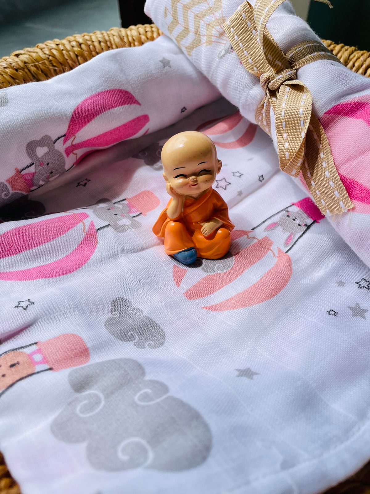 Organic Muslin Cotton Baby Swaddle cum Towel | 70 x 150 Cms | Parachute