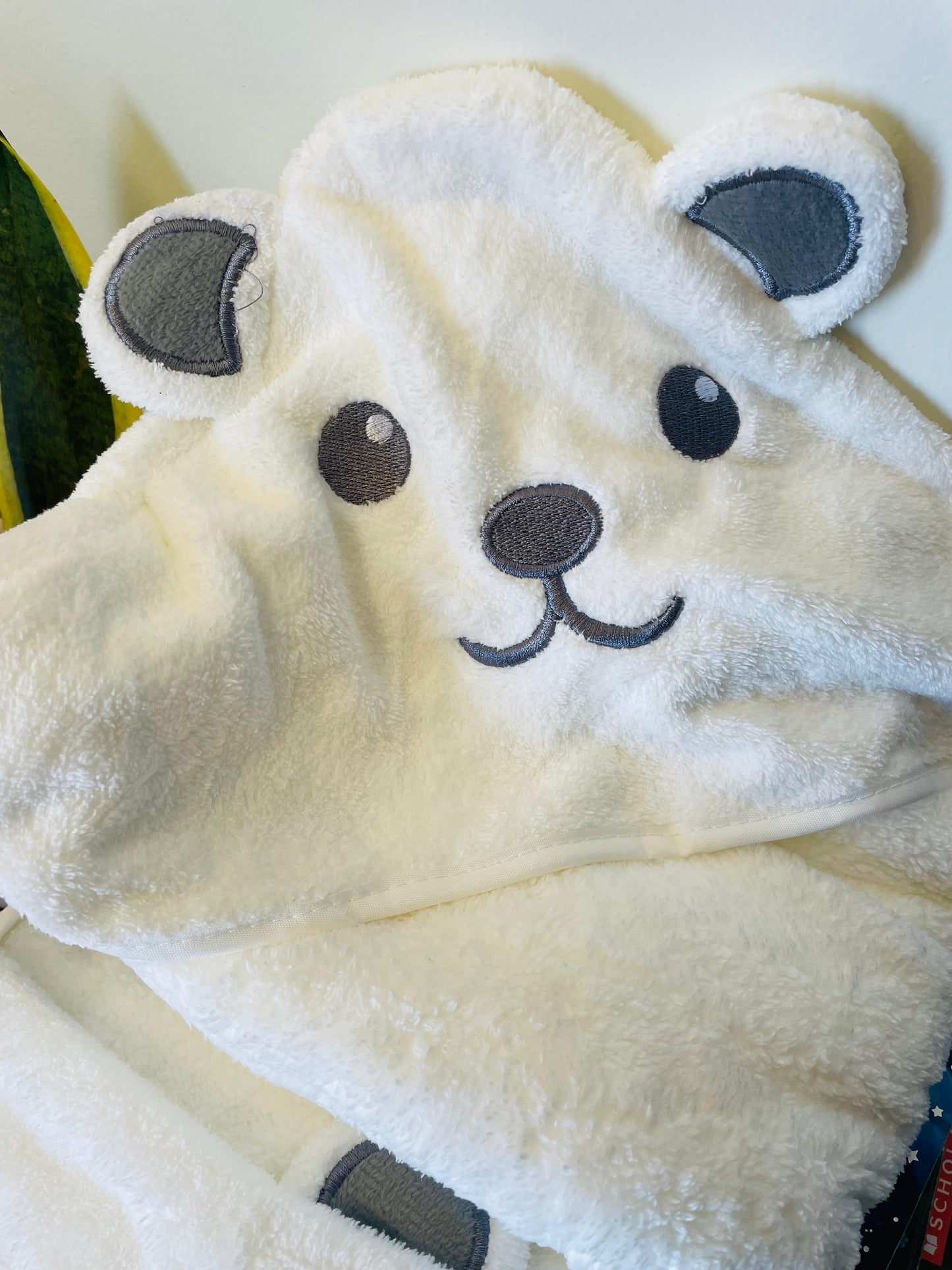 White Bear Cap Towel - Soft | Cozy | Skin-Friendly | (0 Months to 30 Months)