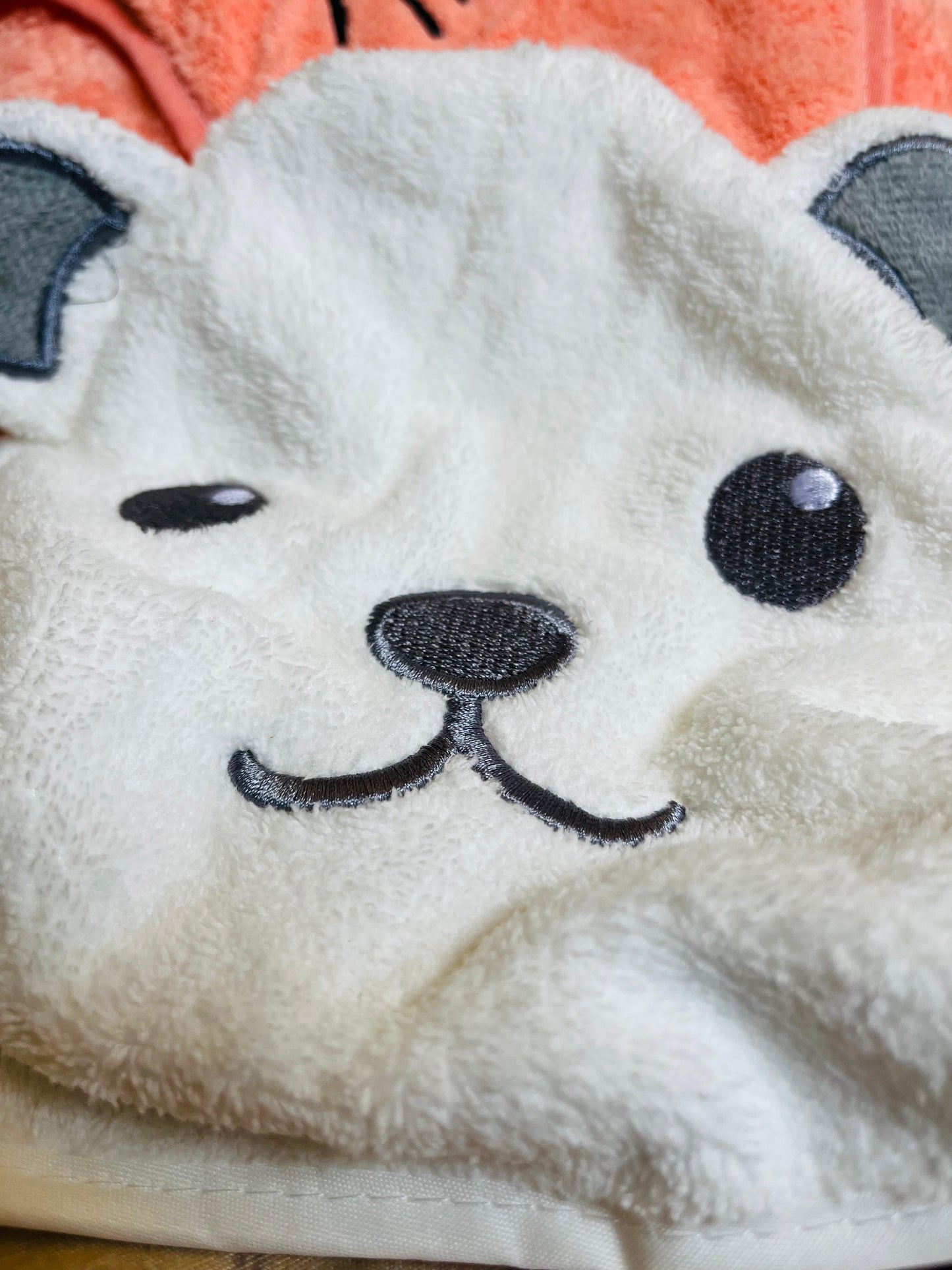 White Bear Cap Towel - Soft | Cozy | Skin-Friendly | (0 Months to 30 Months)