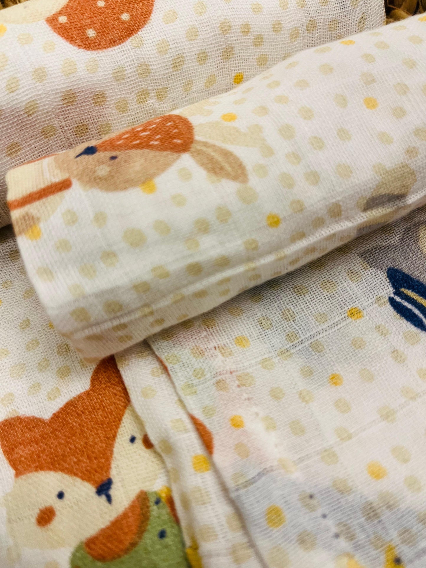 Organic Muslin Cotton Baby Towel | Fox Friends - Set of 2
