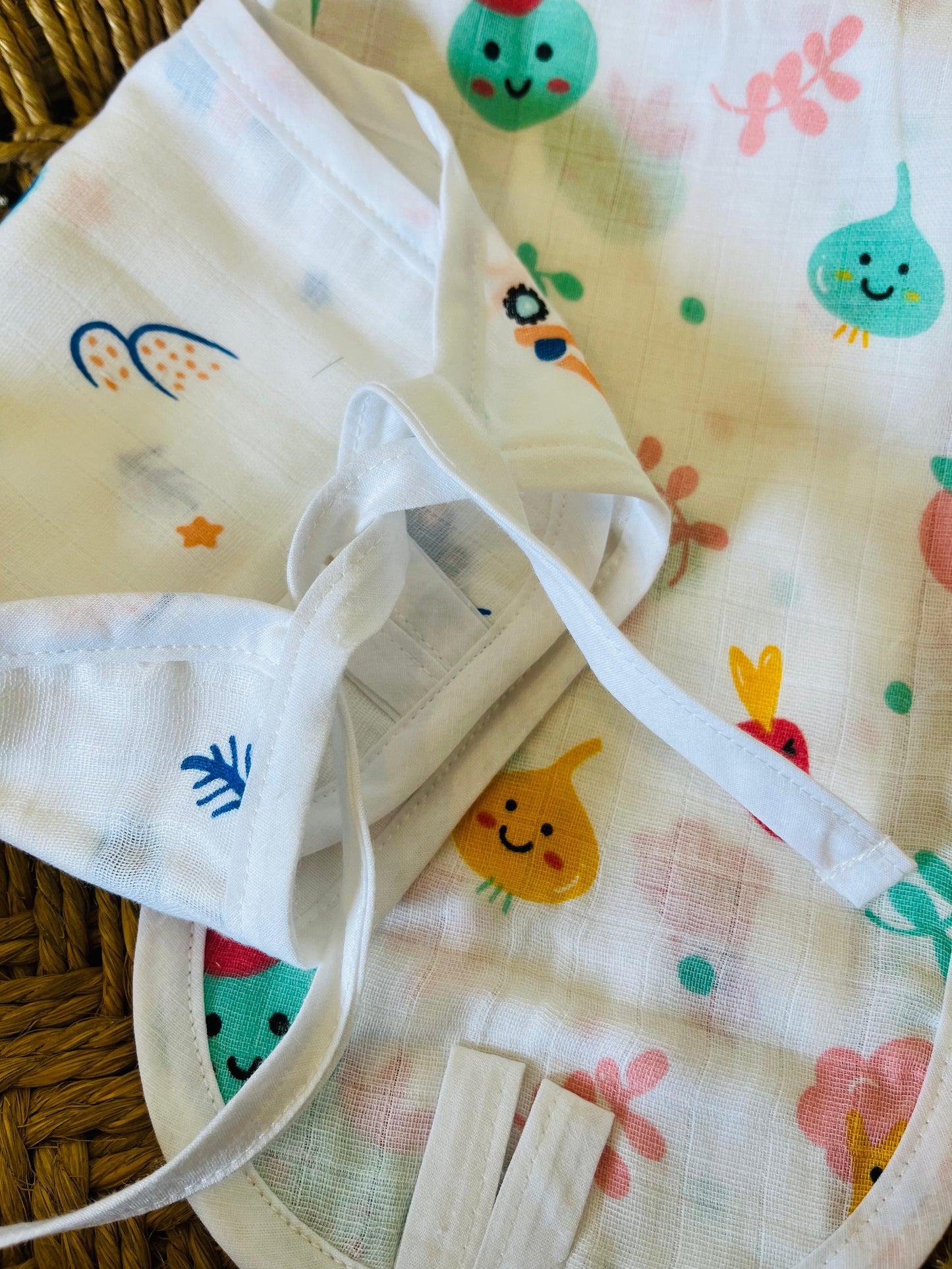Muslin Langots - Set of 2 | Organic Muslin Cotton | Knot-Tie |  With Thin Pad
