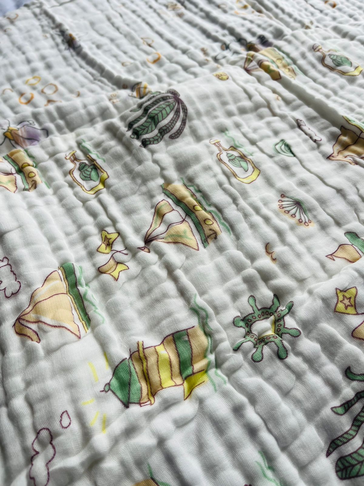 Muslin Multi-Layered Bath Towels | Crinkled | Assorted Designs