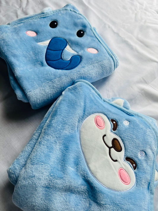 Light Blue Soft Towel/Blanket - Premium | Soft | Cozy | Skin-Friendly | (0 Months to 30 Months)