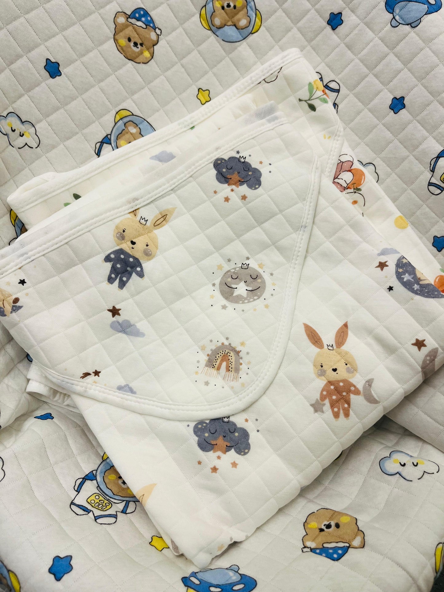 Eco - Muslin Cotton Hooded Blanket cum Towel | Night Fox| (0 Months to 30 Months)
