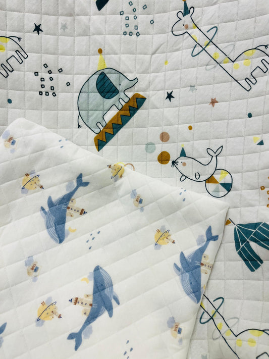 Eco - Muslin Cotton Blanket cum Towel | Animal Friends | (0 Months to 30 Months) Without Hood