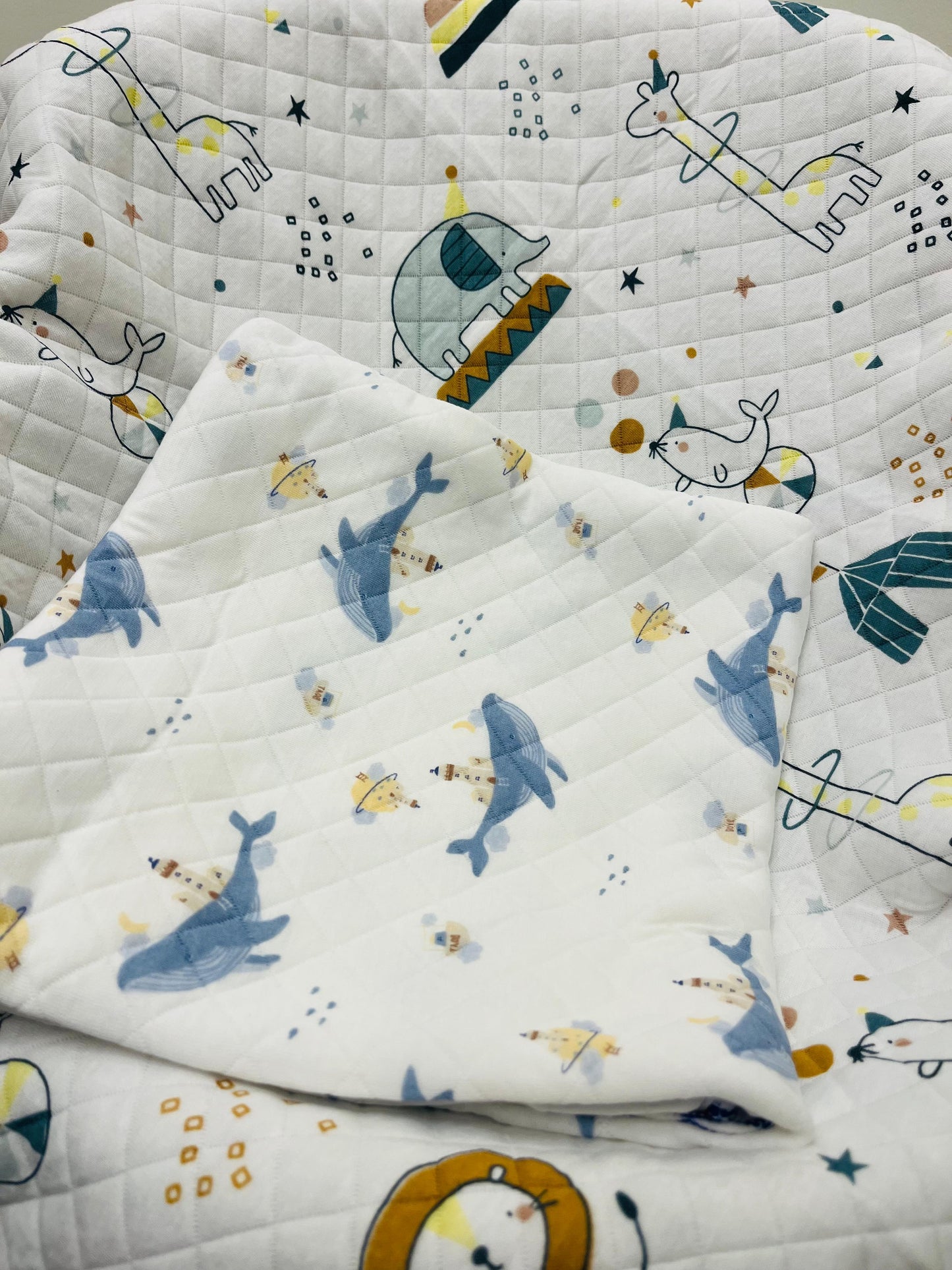 Eco - Muslin Cotton Blanket cum Towel | Animal Friends | (0 Months to 30 Months) Without Hood