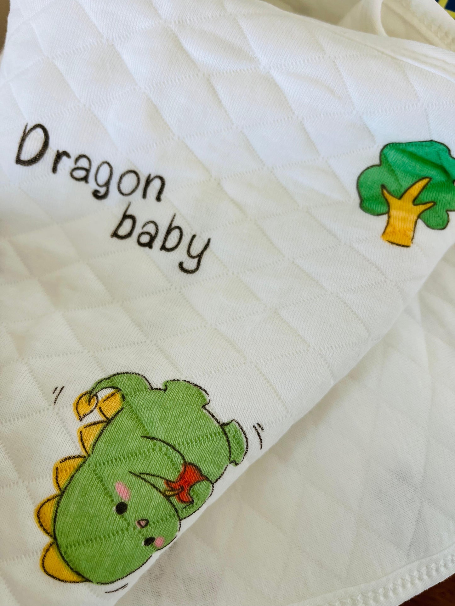 Eco - Muslin Cotton Hooded Blanket cum Towel | Baby Dragon | (0 Months to 30 Months)
