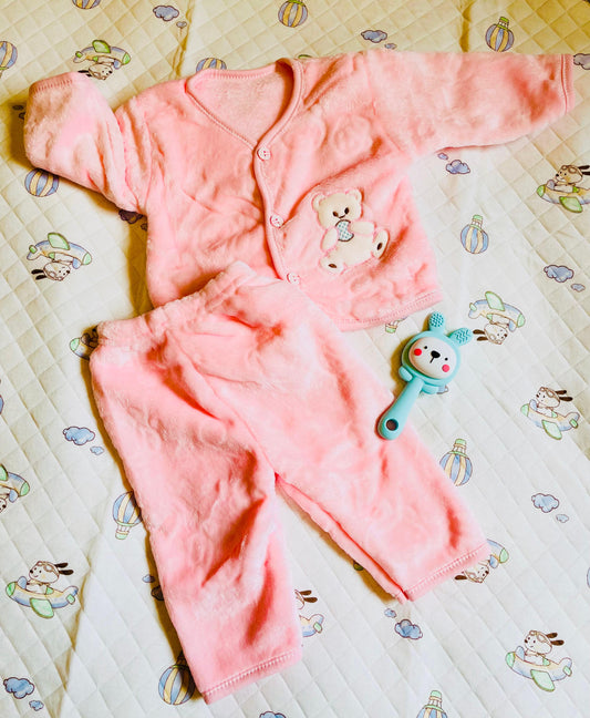 Soft Full Suit | Full Sleeve with Full Pants - Winter Suit | Soft Pink | 3 Months - 15 Months